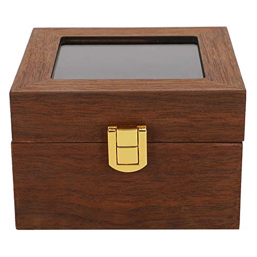 Uhrenbox für 2 Uhren, Klassisches Holz Uhrengehäuse, Uhrenkasten mit Glasdeckel, Herausnehmbare Uhrenkissen, Uhrenkoffer Uhrenkoffer Uhren-Aufbewahrung Geschenk für Männer von ZJchao