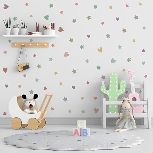 72 Stück Wandsticker, Wandtattoo Mädchenzimmer, Wandaufkleber für Kinderzimmer Babyzimmer, Wandtattoo Mädchen, Babyzimmer Deko, Boho-Stil-Aufkleber für Mädchen Jungen Baby 72 Stück Wandsticker, Wandtattoo Mädchenzimmer, Wandaufkleber für Kinderzimmer Babyzimmer, Wandtattoo Mädchen, Babyzimmer Deko, Boho-Stil-Aufkleber für Mädchen Jungen Baby von ZKGYUS