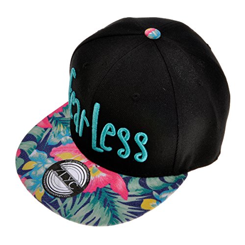 ZLYC Snapback Cap Hiphop Baseball Cap Stickerei Blumen Größenregulierbar Kappe (Blau),Gr. Einheitsgröße von ZLYC