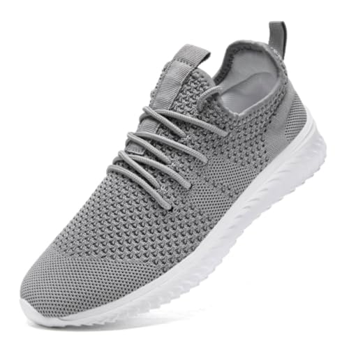 Damen Schuhe Sneaker Sportschuhe Turnschuhe Laufschuhe Tennisschuhe Slip On Freizeitschuhe Fitnessschuhe Damenschuhe Atmungsaktiv Leichte Joggingschuhe Walkingschuhe Outdoorschuhe Rutschfeste Grau 40 von ZMBCYG