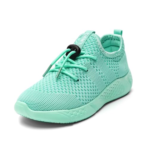 ZMBCYG Kinder Unisex Turnschuhe Sportschuhe Laufshuhe Jungen Mädchen Outdoor Sneaker Atmungsaktiv StraßEnlaufschuhe Hallenschuhe Grün 25 von ZMBCYG