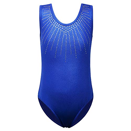 ZNYUNE Mädchen Kinder Turnbody Ärmellos Turnanzug Gymnastik Trikot Gymnastikanzug 199 Royalblue 4A von ZNYUNE