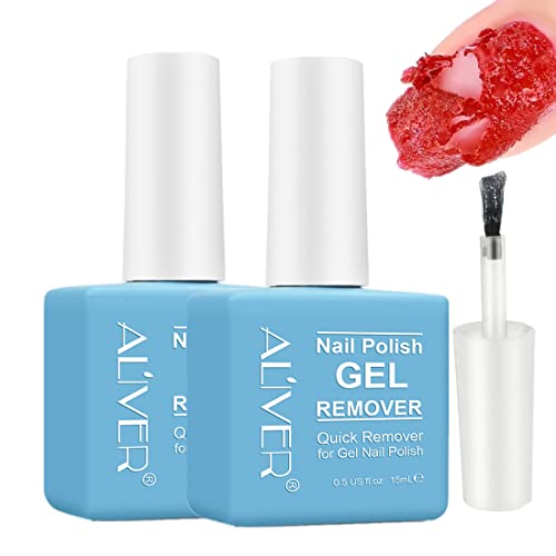 Nagellackentferner (2 StüCk), Professioneller Gel Nagellackentferner, Gel Entferner FüR NäGel, Gel Nail Polish Remover, Abziehen In 3-6 Minuten, Verletzen Sie Ihre NäGel Nicht Blau von ZODENIS