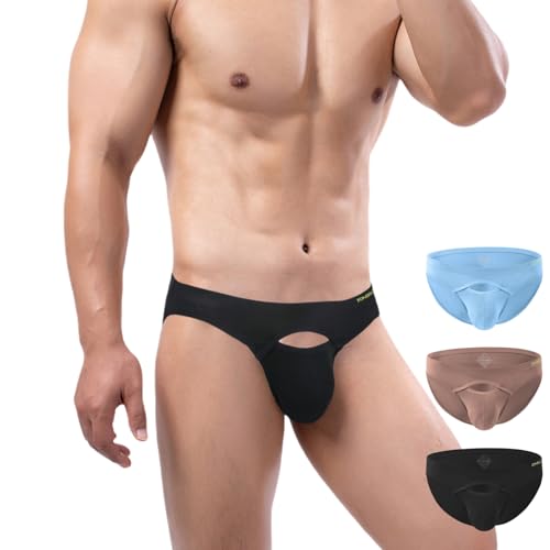 ZONBAILON Sexy Herren-Unterhose mit Öffnung vorne, niedrige Leibhöhe, ausbuchtbare Tasche, Bambusviskose, Unterwäsche, 3 Multi 03, XX-Large ZONBAILON Sexy Herren-Unterhose mit Öffnung vorne, niedrige Leibhöhe, ausbuchtbare Tasche, Bambusviskose, Unterwäsche, 3 Multi 03, XX-Large von ZONBAILON