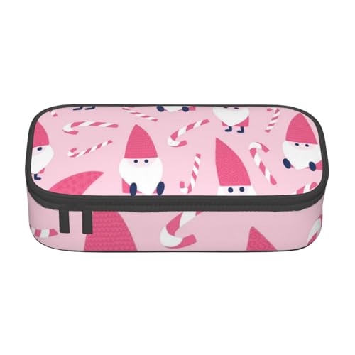 ZORIN Federmäppchen für Mädchen Jungen Große Kapazität Federmäppchen Rosa Elfe Weihnachtsmann Süßigkeiten Stift Tasche Tragbare Make-up-Tasche für Schule Büro Studenten Teenager, Schwarz , von ZORIN