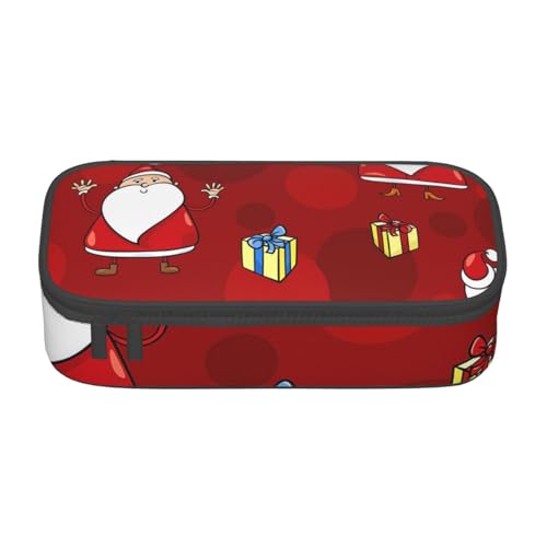 ZORIN Großes Federmäppchen für Mädchen und Jungen, Stifttasche, Beutel, Halter, Schneemann, Weihnachtsmann, Hirsch, Weihnachten, Schule, Schreibwaren, Organizer, Make-up-Kosmetiktasche für Teenager, von ZORIN