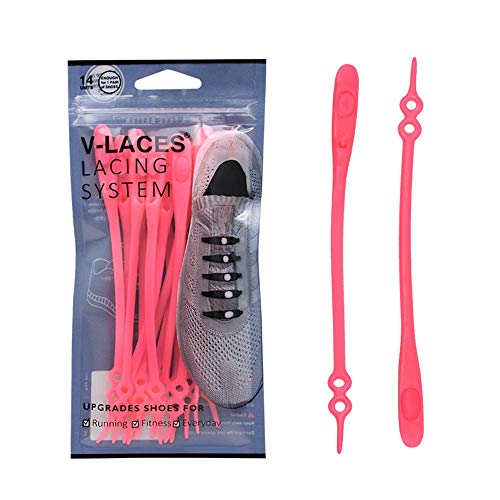 ZOUIQSS Elastische Schnürsenkel ohne Bindung für Kinder und Erwachsene, am besten für Sneaker (Hot Pink) von ZOUIQSS