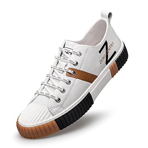 ZRO Herren Leder-Sneaker, Freizeit- und Modeschuhe für Herren S03300, Weiß, 42 EU von ZRO