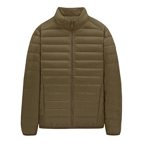 Daunenjacke Herren Mit Taschen Steppjacke Herren Warm Winterjacke Herren Zipper Skijacke Herren Modische Jacke Herren Winter Beheizbarer Puffer Jacke Herren Stehkragen Wintermantel Herren Steppjacke von ZRYAZQ