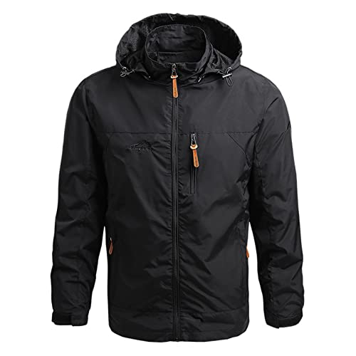 übergangsjacke Herren Freizeit Herbstjacke Herren Zipper Hoodie Herren Sweatjacke Herren Softshelljacke Herren Bomberjacke Herren Regenjacke Herren Windjacke Parka Herren Winddicht Wandern Outdoor von ZRYAZQ