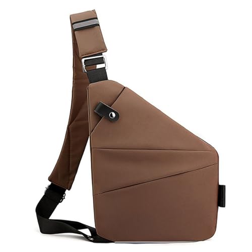 ZUEVI Anti-Diebstahl-Reisetasche für Damen/Herren, modische Umhängetasche, Umhängetasche, Geldbörse, Taschen für Freizeitreisen, Kaffee, Left Style von ZUEVI