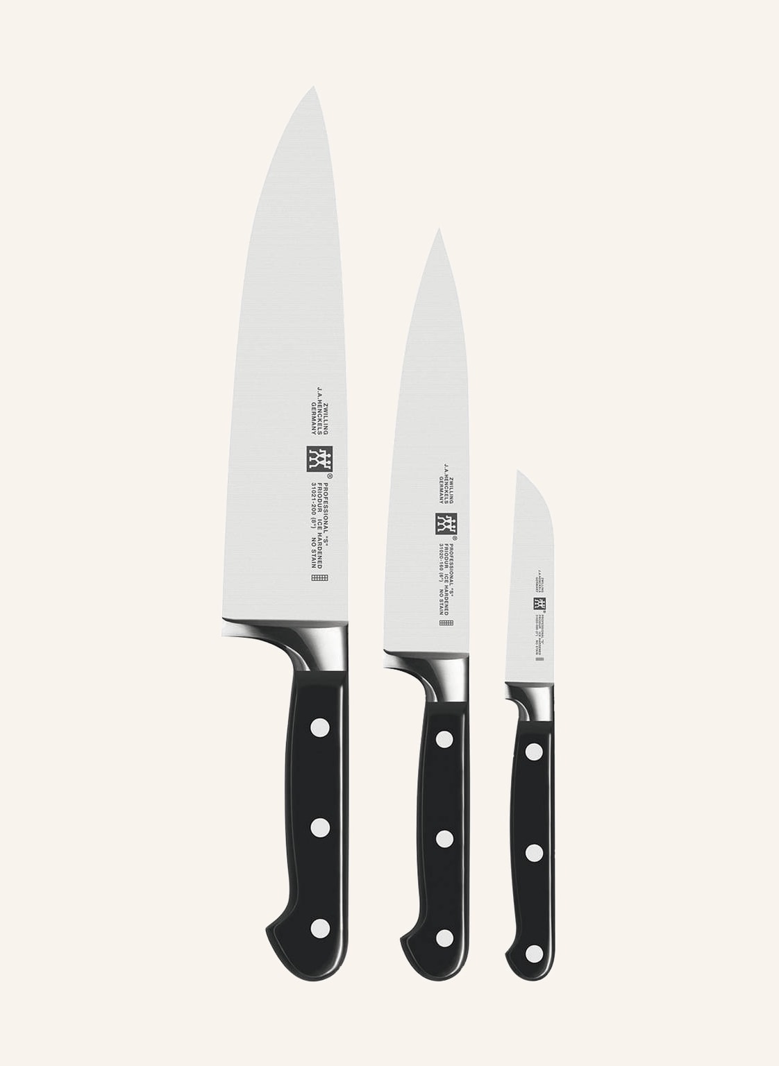 Zwilling 3-Tlg. Messer-Set schwarz von ZWILLING