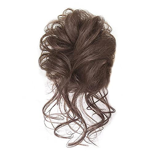 Synthetische lockige Dutt Messy Claw Chignon Clip elastische Haargummis Haarteile Donut Hochsteckfrisur Chignon Haarteile für Frauen von ZXCVWWE