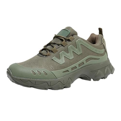 ZXLCH Wasserdichte Wanderstiefel Für Herren, Militärische Taktische Stiefel Für Herren, Niedrig Geschnittene Trainingsschuhe, Anzug Für Taktik, Militär, Kampf, Jagd, Motorrad Usw,Army green,39 EU von ZXLCH