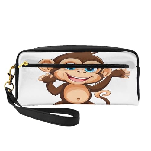 ZXMDZTSS Niedlicher Affe – bedrucktes, anpassbares Federmäppchen und Make-up-Tasche aus PU-Leder – kompakter Organizer für Studenten, Künstler, Reisen, Schwarz , Einheitsgröße, Lässiger Tagesrucksack ZXMDZTSS Niedlicher Affe – bedrucktes, anpassbares Federmäppchen und Make-up-Tasche aus PU-Leder – kompakter Organizer für Studenten, Künstler, Reisen, Schwarz , Einheitsgröße, Lässiger Tagesrucksack von ZXMDZTSS