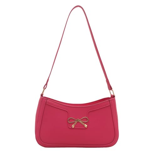 ZYHARUKO Kleine Umhängetasche für Damen, Schleifen-Design, Retro-Stil, PU-Leder, Handtasche, Unterarm-Geldbörse für den täglichen Gebrauch und Freizeitreisen, rose pink, M855 ZYHARUKO Kleine Umhängetasche für Damen, Schleifen-Design, Retro-Stil, PU-Leder, Handtasche, Unterarm-Geldbörse für den täglichen Gebrauch und Freizeitreisen, rose pink, M855 von ZYHARUKO