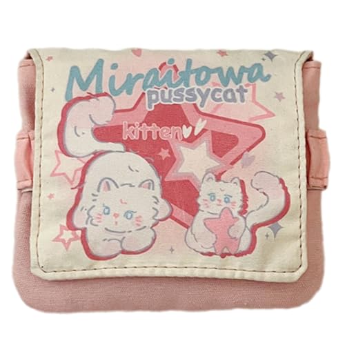 ZYHARUKO Taschen für Damen, niedliches Cartoon-Design, tragbare Aufbewahrungstasche für Damenbinden und Kosmetika, kompakte Organizer-Tasche für Reisen oder den täglichen Gebrauch, Star Pink Cat ZYHARUKO Taschen für Damen, niedliches Cartoon-Design, tragbare Aufbewahrungstasche für Damenbinden und Kosmetika, kompakte Organizer-Tasche für Reisen oder den täglichen Gebrauch, Star Pink Cat von ZYHARUKO