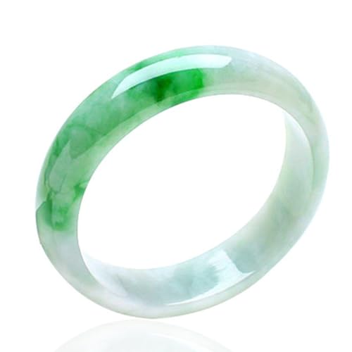 ZYOQYG Jade Armreif Armband für Frauen Natürliches Mädchen Armband, Weiß schwimmend Grün Exquisite Mode Armband Schmuck (62) von ZYOQYG