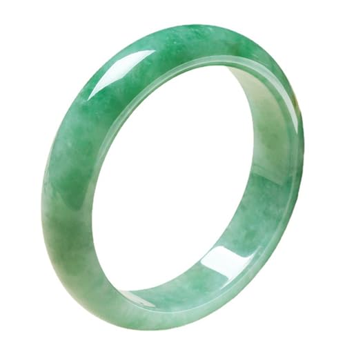 ZYOQYG Natürliche Jade Armreif Armband für Frauen Authentische Jade Armband voller grüner Armband Geschenk für Frau (54) von ZYOQYG