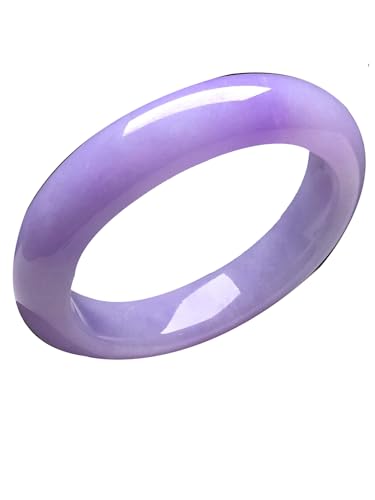 ZYOQYG Natürliche Jade Armreif Armband für Frauen Violett Light Purple Floating Ice Transparent und Glossy (56) von ZYOQYG