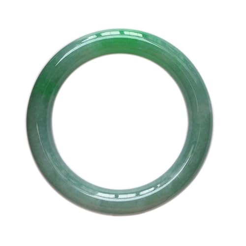 ZYOQYG Natürlicher Jade Armreif Armband Damen in Weiß und Grün, wunderschöner Schmuck für Mama zum Muttertag (56) von ZYOQYG