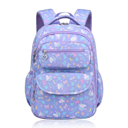 Kinder Schultasch，Kinderrucksack Mädchen Jungen Grundschule Schultasche Outdoor Rucksack Leicht Wasserdicht Schön Bequem Atmungsaktiv Lässig Kinderrucksack, Navy Blau von ZYUPHY