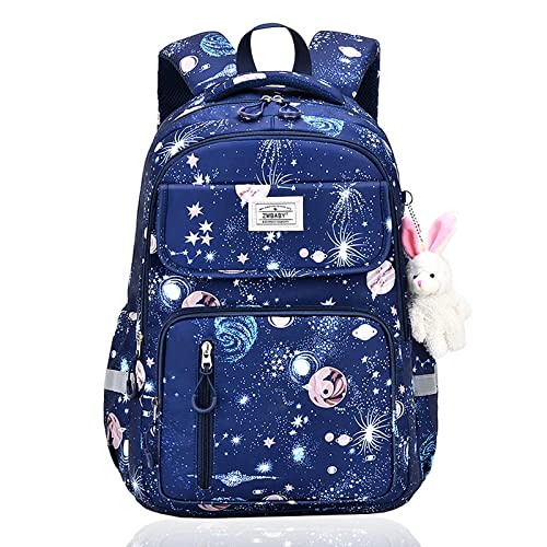 ZYUPHY Schulrucksack Mädchen Jungen 3-6 Klasse Kinderrucksack Grundschule Kinder Rucksack Wasserdicht Mehrfachtaschen Schulranzen Große Kapazität Ergonomischem Design Schule Daypack von ZYUPHY