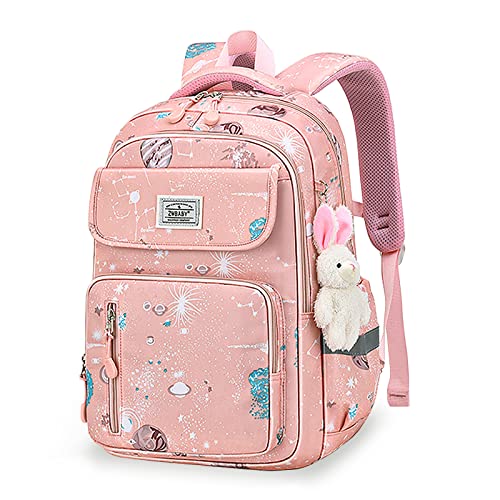 Schulrucksack Mädchen Jungen 3-6 Klasse Kinderrucksack Grundschule Kinder Rucksack Wasserdicht Mehrfachtaschen Schulranzen Große Kapazität Ergonomischem Design Schule Daypack von ZYUPHY