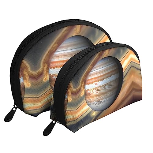 Jupiter Landschaft Tragbare Taschen Clutch, Mutter und Kind Aufbewahrungstasche, Shell Form Münze Große Kapazität Geldbörse Lagerung Für Kosmetik,Kleine Alltagsgegenstände, Weiss/opulenter Garten, von ZYVIA