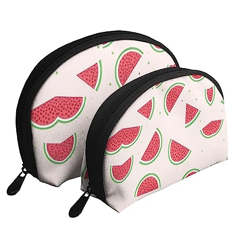 Rosa Wassermelone Tragbare Taschen Clutch Beutel,Mutter Und Kind Aufbewahrungstasche,Shell Form Münze Große Kapazität Geldbörse Lagerung Für Kosmetik,Kleine Alltagsgegenstände, Weiss/opulenter Garten, von ZYVIA