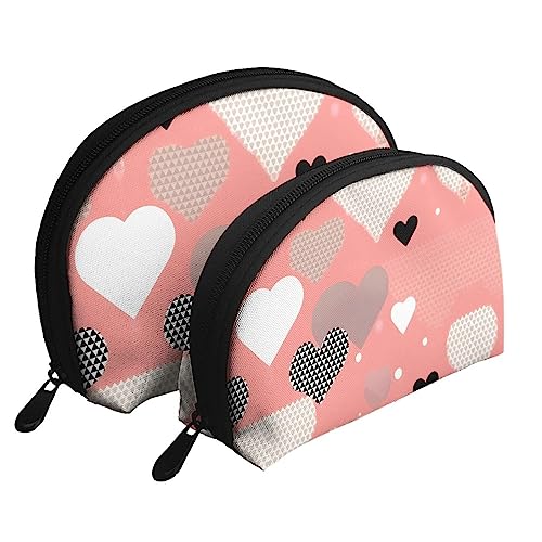 Valentinstag Liebe Tragbare Taschen Clutch Beutel,Mutter Und Kind Aufbewahrungstasche,Shell Form Münze Große Kapazität Geldbörse Lagerung Für Kosmetik,Kleine Alltagsgegenstände, Weiss/opulenter von ZYVIA