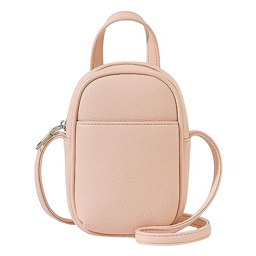 Umhängetaschen Damen Crossbody Bag Frauen Umhängetasche Mode Muster Einfach Bequem Verstellbarer Schultergurt Praktische Zipper Messenger Tasche (Pink, One Size) von ZZHZGZ