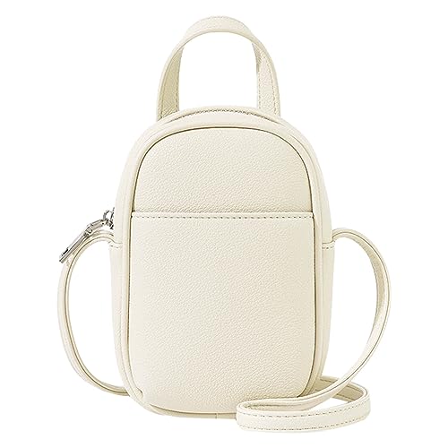 Umhängetaschen Damen Crossbody Bag Frauen Umhängetasche Mode Muster Einfach Bequem Verstellbarer Schultergurt Praktische Zipper Messenger Tasche (White, One Size) von ZZHZGZ