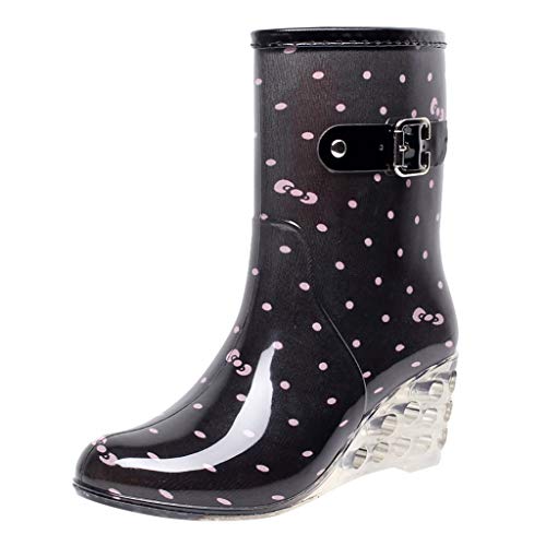 ZZHZGZ Damen Gummistiefel Wasserdicht Regenstiefel Damen Regenstiefeletten Herren Bequem Regenschuhe Gummistiefel Wasserdicht Hohe Gartenschuhe von ZZHZGZ