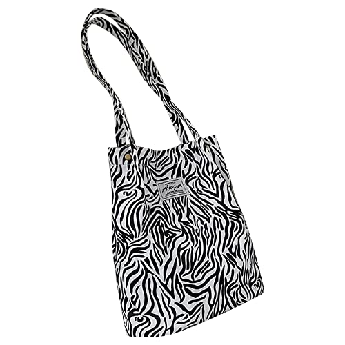 ZZHZGZ Damen Tote Bag Handtasche Koreanische Version der Frauen, Kuh-Schmetterling, bedruckte Umhängetasche, Student, Retro-Segeltuchtasche (C, One Size) von ZZHZGZ