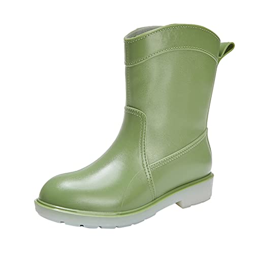 ZZHZGZ Gummistiefel Damen Gefüttert Wasserdicht Regenschuhe Damen Herren Boots Lang Gartenstiefel Atmungsaktiv Gummistiefeletten Wasserdichter Gumischtifel von ZZHZGZ