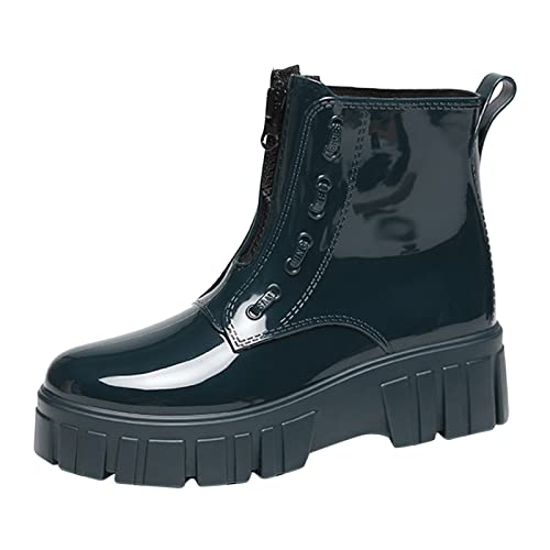 ZZHZGZ Gummistiefel Damen Gefüttert Wasserdicht Regenschuhe Damen Regenstiefeletten Herren Bequem Regenschuhe Gummistiefel Wasserdicht Hohe Gartenschuhe von ZZHZGZ