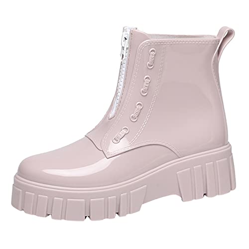 ZZHZGZ Gummistiefel Damen Gefüttert Wasserdicht Regenschuhe Damen Regenstiefeletten Herren Bequem Regenschuhe Gummistiefel Wasserdicht Hohe Gartenschuhe von ZZHZGZ