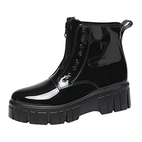 ZZHZGZ Gummistiefel Damen Gefüttert Wasserdicht Regenschuhe Damen Regenstiefeletten Herren Bequem Regenschuhe Gummistiefel Wasserdicht Hohe Gartenschuhe von ZZHZGZ