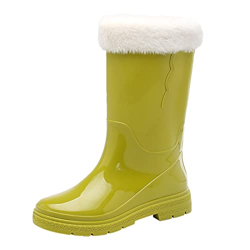 ZZHZGZ Gummistiefel Damen Gefüttert Wasserdicht Regenschuhe Damen Stiefel Herren Halbhoch Chelsea Boots Damen Frauen Ankle Wellies Wasserdicht Regenstiefel von ZZHZGZ