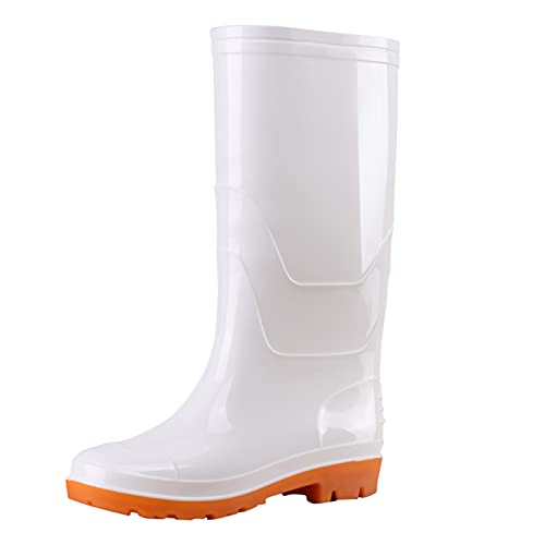 ZZHZGZ Gummistiefel Damen Gefüttert Wasserdicht Regenstiefel Damen Herren Hoch Rain Boots Lang Gartenstiefel Atmungsaktiv Gummistiefeletten Wasserdichter Gumischtifel von ZZHZGZ