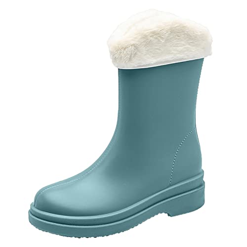 ZZHZGZ Gummistiefel Damen Gefüttert Wasserdicht Regenstiefel Damen Regenstiefeletten Herren Bequem Regenschuhe Gummistiefel Wasserdicht Hohe Gartenschuhe von ZZHZGZ