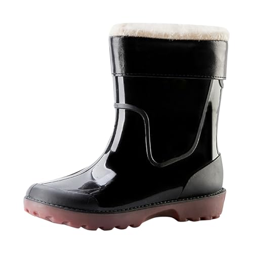 ZZHZGZ Gummistiefel Damen Halbhoch Wasserdicht Regenschuhe Damen Herren Boots Lang Gartenstiefel Atmungsaktiv Gummistiefeletten Wasserdichter Gumischtifel von ZZHZGZ