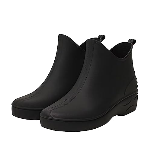 ZZHZGZ Gummistiefel Damen Halbhoch Wasserdicht Regenstiefel Damen Herren Boots Lang Gartenstiefel Atmungsaktiv Gummistiefeletten Wasserdichter Gumischtifel von ZZHZGZ