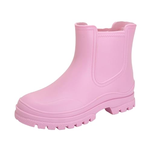 ZZHZGZ Gummistiefel Damen Halbhoch Wasserdicht Regenstiefel Damen Regenstiefeletten Herren Bequem Regenschuhe Gummistiefel Wasserdicht Hohe Gartenschuhe von ZZHZGZ