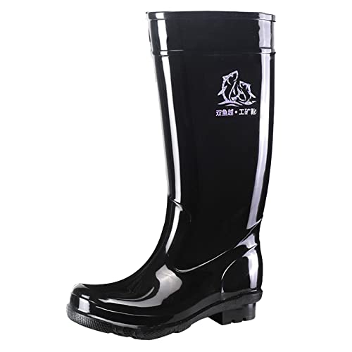 ZZHZGZ Gummistiefel Damen Wasserdicht Regenschuhe Damen Herren Hoch Rain Boots Lang Gartenstiefel Atmungsaktiv Gummistiefeletten Wasserdichter Gumischtifel von ZZHZGZ