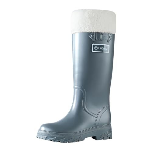 ZZHZGZ Gummistiefel Damen Wasserdicht Regenstiefel Damen Herren Hoch Rain Boots Lang Gartenstiefel Atmungsaktiv Gummistiefeletten Wasserdichter Gumischtifel von ZZHZGZ