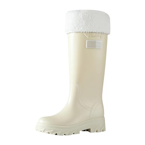 ZZHZGZ Gummistiefel Damen Wasserdicht Regenstiefel Damen Herren Hoch Rain Boots Lang Gartenstiefel Atmungsaktiv Gummistiefeletten Wasserdichter Gumischtifel von ZZHZGZ