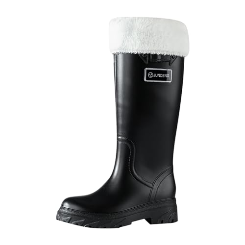 ZZHZGZ Gummistiefel Damen Wasserdicht Regenstiefel Damen Herren Hoch Rain Boots Lang Gartenstiefel Atmungsaktiv Gummistiefeletten Wasserdichter Gumischtifel von ZZHZGZ