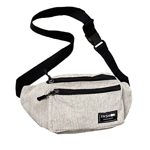 ZZHZGZ Umhängetaschen Damen Crossbody Bag Brusttasche Textur Körper Kleine Tasche Sport Gürteltasche Lässige Umhängetasche Für Männer Frauen (Grey, One Size) von ZZHZGZ